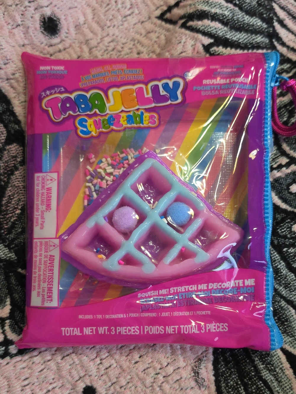 Squeezables Pink Waffle Toy